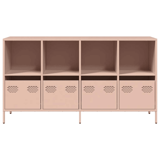 Aparador - Bufete - Móvei de apoio 135x39x73,5 cm aço laminado a frio rosa pt2309