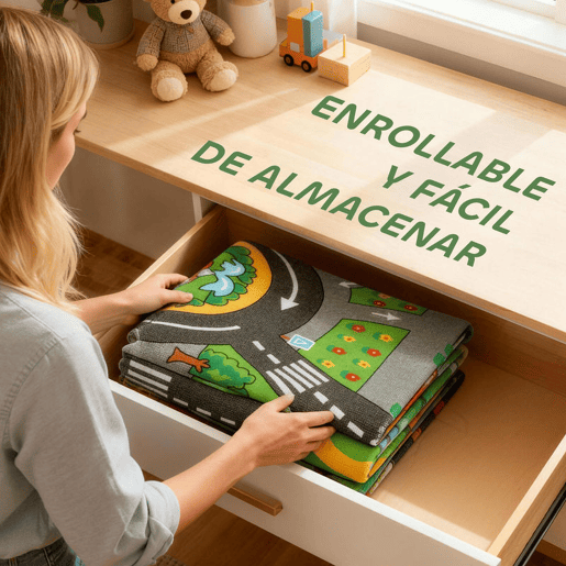 AIYAPLAY Tapete Infantil Estrada de Cidade 200x150 cm Tapete Educativo Antiderrapante para Bebés para Sala e Quarto Textura Suave Multicor