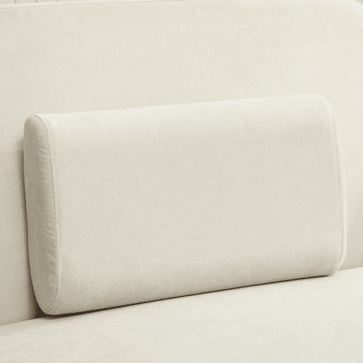 HOMCOM Sofá Cama de 3 Lugares com Mesa Auxiliar 3 em 1 Conversível com Encosto Ajustável Abertura Click-Clack 2 Almofadas para Apoio de Braços e Pés de Metal 196x86x81 cm Bege