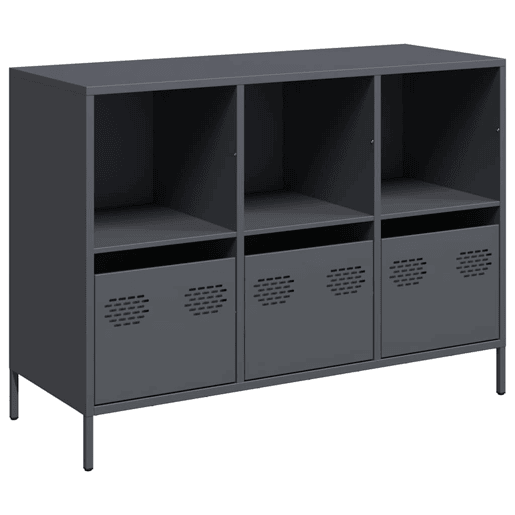 Aparador - Bufete - Móvei de apoio 101,5x39x73,5 cm aço laminado a frio antracite pt113