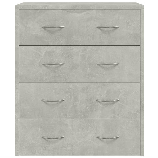 Aparador - Bufete - Móvei de apoio com 4 gavetas 60x30,5x71 cm cinzento cimento pt1708