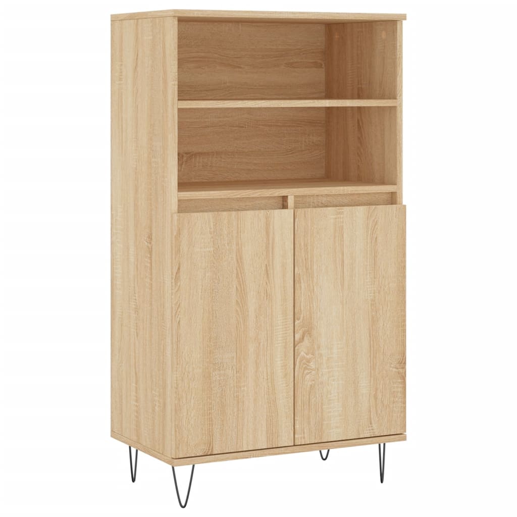 Aparador alto - Mueble de almacenamiento 60 Madera Clara