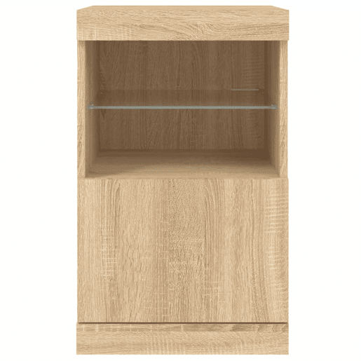 Aparador - Bufete - Móvei de apoio com luzes LED 41x37x67 cm carvalho sonoma pt2079