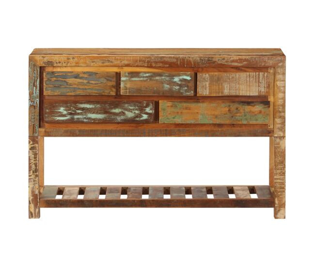 Aparador - mueble de almacenamiento madera maciza reciclada 120x30x75 cm es4662