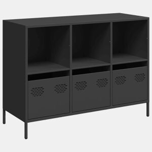 Aparador - Bufete - Móvei de apoio 101,5x39x73,5 cm aço laminado a frio preto pt2293