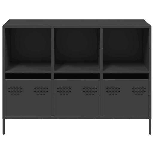 Aparador - Bufete - Móvei de apoio 101,5x39x73,5 cm aço laminado a frio preto pt2293