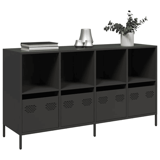 Aparador - Bufete - Móvei de apoio 135x39x73,5 cm aço laminado a frio preto pt2295