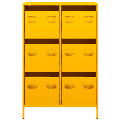 Armário alto - Bufete - Móvei de apoio 68x39x101,5 cm aço amarelo mostarda pt84
