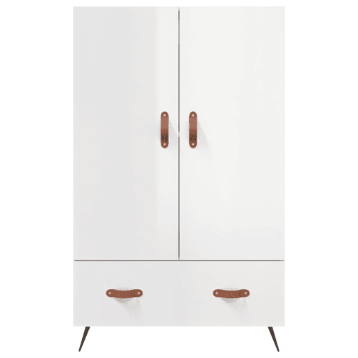 Armário alto - Bufete - Móvel de apoio 69,5x31x115 cm derivados madeira branco brilhante pt1243 Armário alto - Bufete - Móvel de apoio 69,5x31x115 cm derivados madeira branco brilhante pt1243