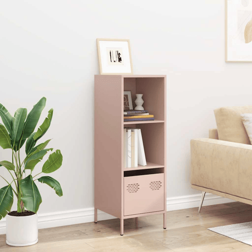 Armário alto - Bufete - Móvei de apoio 35x39x103,5 cm aço rosa pt2362