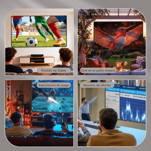 HOMCOM Tela de Projetor Manual 120 Polegadas, Ecrã de Projeção, Formato 16:9, HD 4K8K, Tecido Lavável, para Interior e Exterior, Cinema em Casa, Escritório, Pátio, Branco