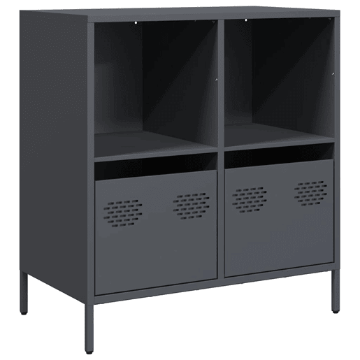 Aparador - Bufete - Móvei de apoio 68x39x73,5 cm aço laminado a frio antracite pt2270