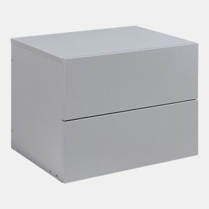 Armário de cabeceira suspenso Ampfing com 2 gavetas 40x29x30cm - Cinzento claro en.casa