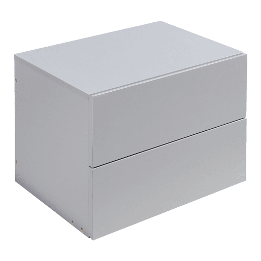 Armário de cabeceira suspenso Ampfing com 2 gavetas 40x29x30cm - Cinzento claro en.casa