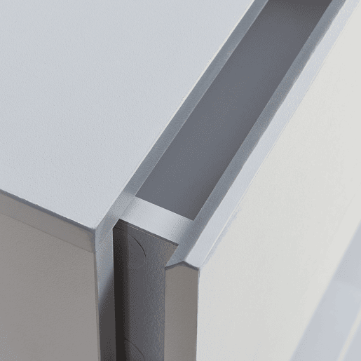 Armário de cabeceira suspenso Ampfing com 2 gavetas 40x29x30cm - Cinzento claro en.casa