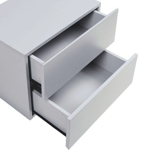 Armário de cabeceira suspenso Ampfing com 2 gavetas 40x29x30cm - Cinzento claro en.casa