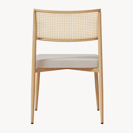 Conjunto de 2 cadeiras de sala de jantar Jördfjok têxteis Efeito RattanBege en.casa Conjunto de 2 cadeiras de sala de jantar Jördfjok têxteis Efeito RattanBege en.casa