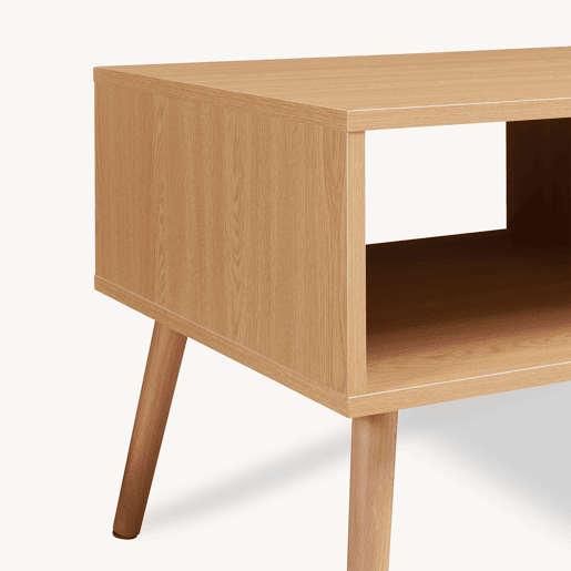 Mesa de centro Bordkak com gaveta 100x48x45 cm carvalhobranco en.casa