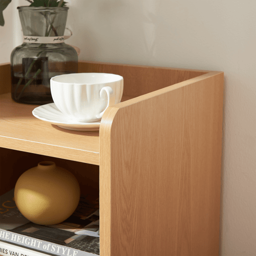Mesa de cabeceira Bordkak 1 gaveta 1 compartimento 45x36x34cm Carvalhobranco en.casa