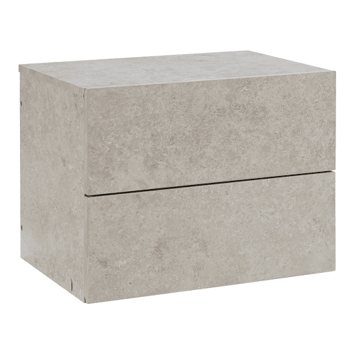 Armário de cabeceira suspenso Ampfing com 2 gavetas 40x29x30cm - Aspeto betão claro en.casa