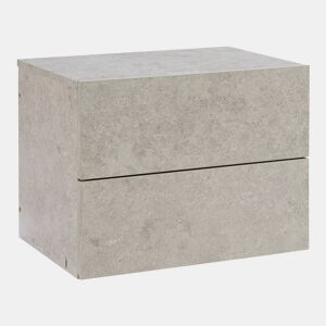 Armário de cabeceira suspenso Ampfing com 2 gavetas 40x29x30cm - Aspeto betão claro en.casa