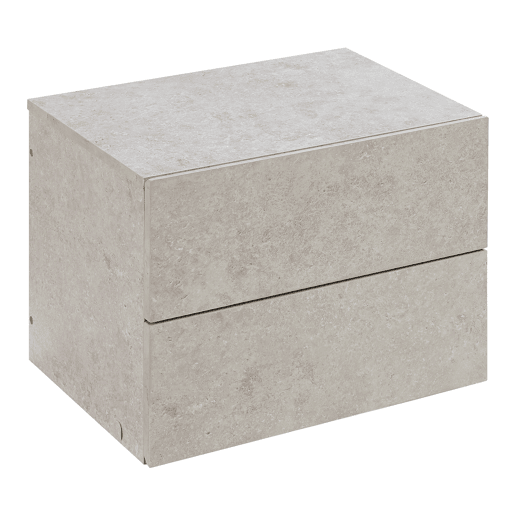 Armário de cabeceira suspenso Ampfing com 2 gavetas 40x29x30cm - Aspeto betão claro en.casa