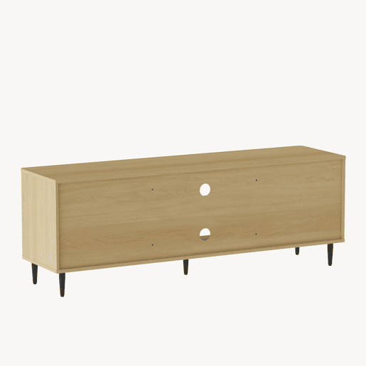 Móvel para televisão Lukhomso 2 portas 152x40x54 cm aspeto carvalho  rattan en.casa