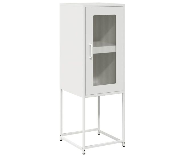 Aparador - mueble de almacenamiento de acero laminado en frío blanco 36x39x107 cm es2281