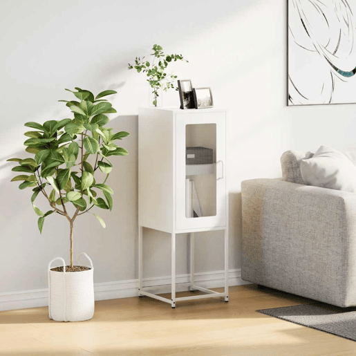 Aparador - Bufete - Móvei de apoio 36x39x107 cm aço laminado a frio branco pt2281