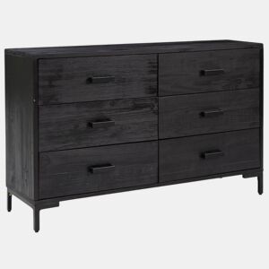 Aparador - Bufete - Móvei de apoio 110x35x70 cm pinho maciço preto pt3997