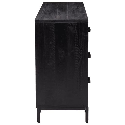 Aparador - Bufete - Móvei de apoio 110x35x70 cm pinho maciço preto pt3997
