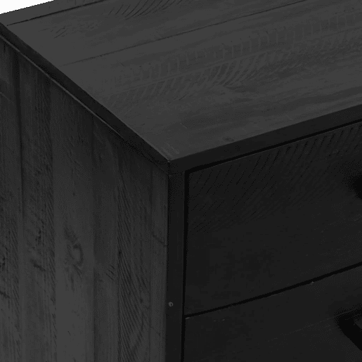 Aparador - Bufete - Móvei de apoio 110x35x70 cm pinho maciço preto pt3997
