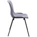 Silla de visita apilable para sala de espera plástico Silla de visita apilable para sala de espera plástico Negro/ Gris