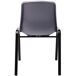Silla de visita apilable para sala de espera plástico Silla de visita apilable para sala de espera plástico Negro/ Gris
