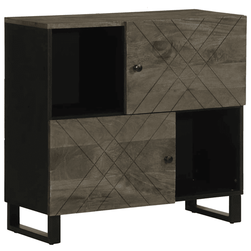 Aparador - Bufete - Móvei de apoio 80x33x75 cm madeira maciça manga preto pt4808 Aparador - Bufete - Móvei de apoio 80x33x75 cm madeira maciça manga preto pt4808