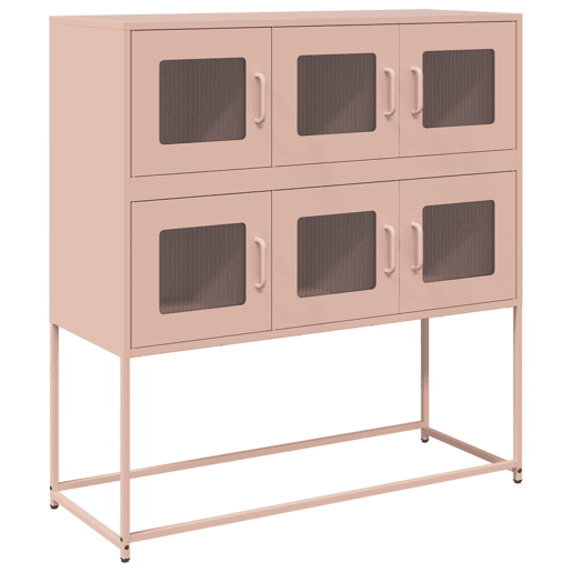 Aparador - Bufete - Móvei de apoio 100,5x39x107 cm aço laminado a frio rosa pt2305