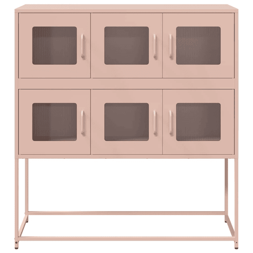 Aparador - Bufete - Móvei de apoio 100,5x39x107 cm aço laminado a frio rosa pt2305