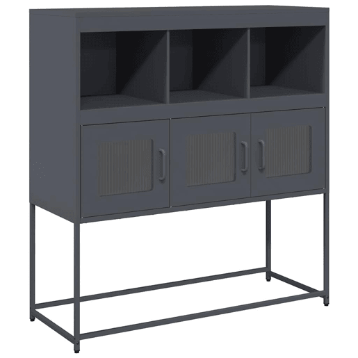 Aparador - Bufete - Móvei de apoio 100,5x39x107 cm aço laminado a frio antracite pt2260