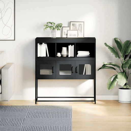 Aparador - Bufete - Móvei de apoio 100,5x39x107 cm aço laminado a frio antracite pt2260