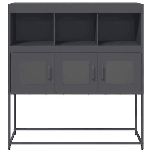 Aparador - Bufete - Móvei de apoio 100,5x39x107 cm aço laminado a frio antracite pt2260