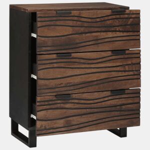 Conjunto de Bufete - Móvei de apoios com gaveta 2 pcs Nogueira 60 x 33,5 x 75 cm pt5351