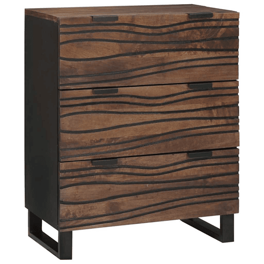 Conjunto de Bufete - Móvei de apoios com gaveta 2 pcs Nogueira 60 x 33,5 x 75 cm pt5351