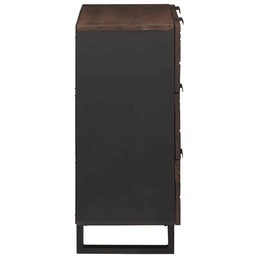 Conjunto de Bufete - Móvei de apoios com gaveta 2 pcs Nogueira 60 x 33,5 x 75 cm pt5351
