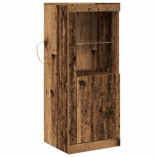 Aparador - Bufete - Móvei de apoio LED Castanho 41 x 37 x 100 cm Madeira processada pt4169