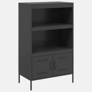 Aparador - Bufete - Móvei de apoio alto 68x39x113 cm aço preto pt2348