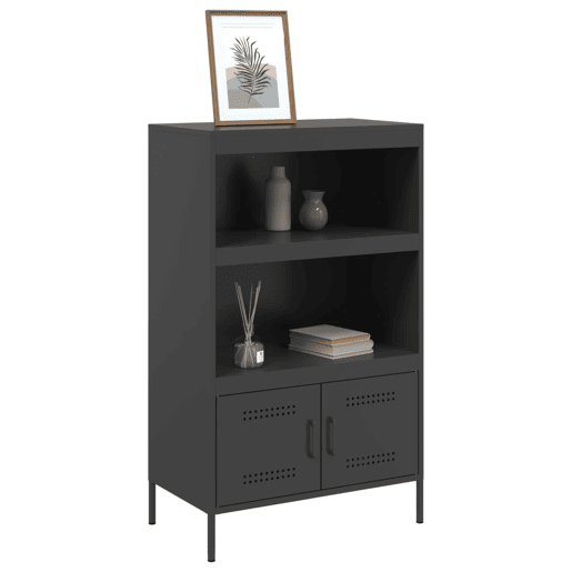 Aparador - Bufete - Móvei de apoio alto 68x39x113 cm aço preto pt2348