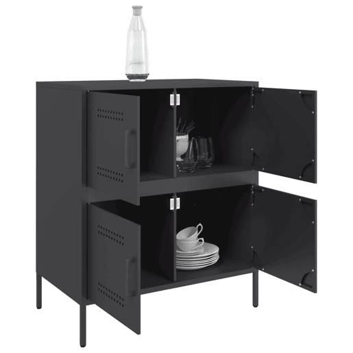 Aparador - Bufete - Móvei de apoio 68x39x79 cm aço preto pt2352