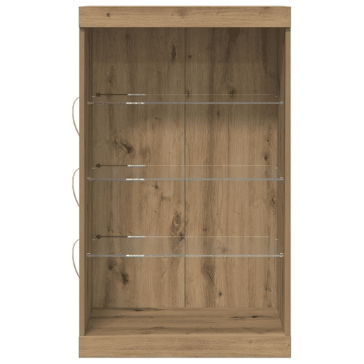 Aparador - Bufete - Móvei de apoio LED Carvalho Artesanal 60,5 x 37 x 100 cm pt4194