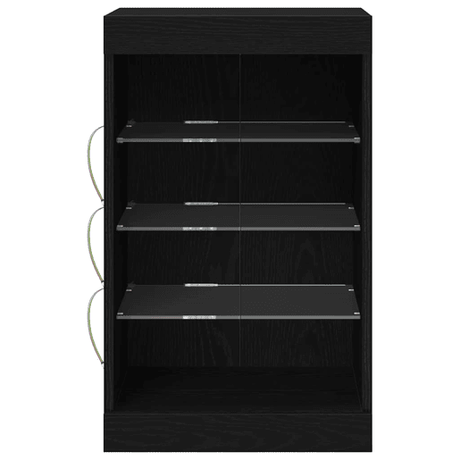 Aparador - Bufete - Móvei de apoio LED Carvalho Preto 41 x 37 x 67 cm Madeira processada pt4203