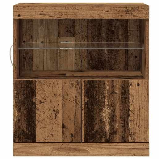 Aparador - Bufete - Móvei de apoio LED Castanho 60,5 x 37 x 67 cm Madeira processada pt4175